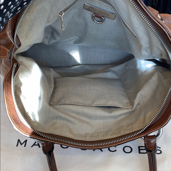 MARC JACOBS BLAKE BROWN LEATHER SATCHEL VINTAGE - Picture 9 of 15